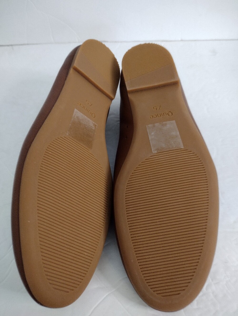Quince Women Italian Leather Glove Ballet Flats Shoes Cognac Size 7.5 New - Picture 8 of 11